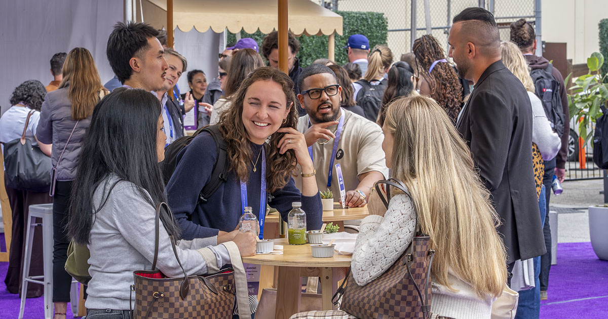 Recruiting operations professionals networking during Ashby One conference