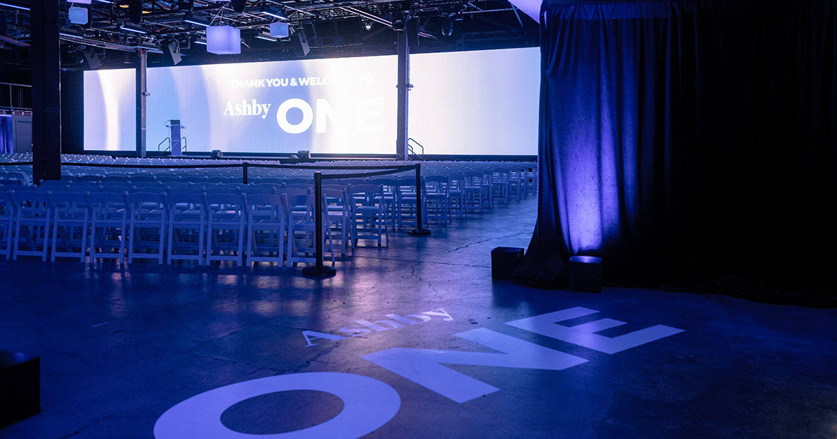 Ashby One 2026 keynote session at The Midway conference venue in San Francisco