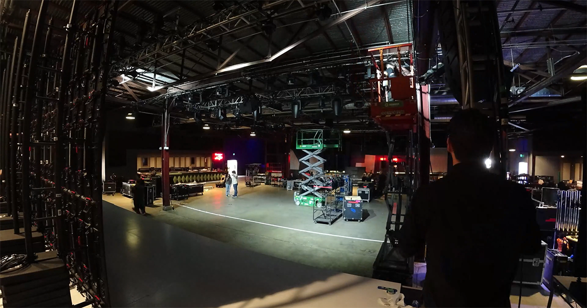 Midway AI Event Load-in with Mountain View Staging