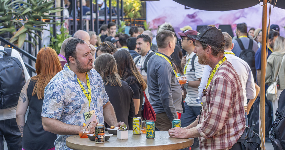 Conference Attendees Networking in a Third Space at The Midway San Francisco