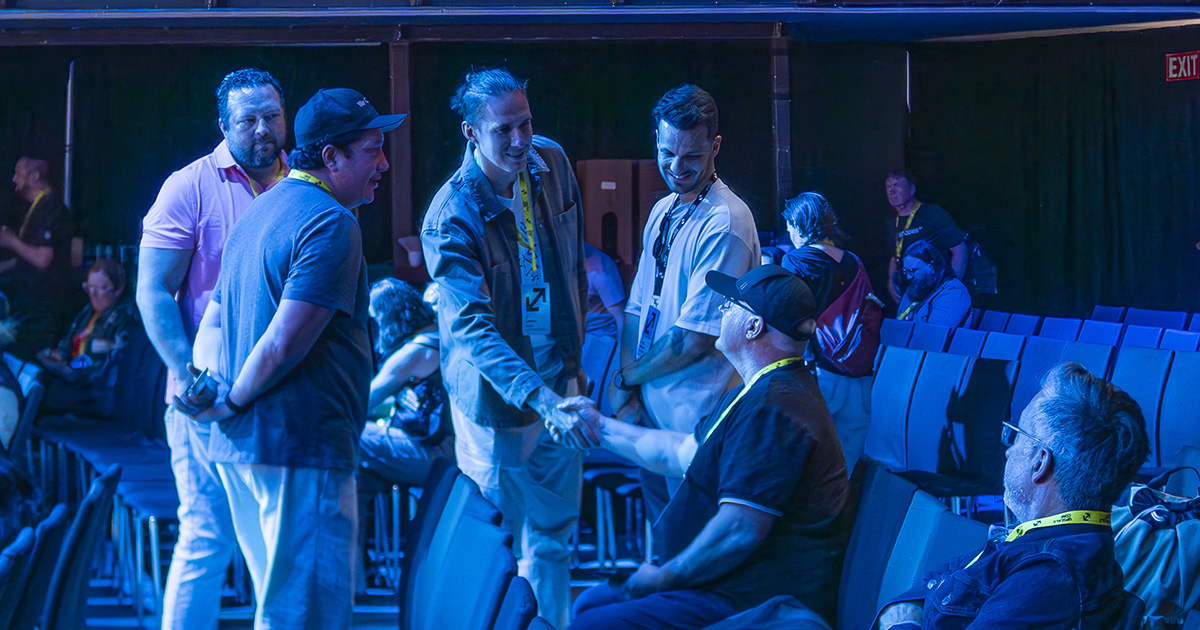 Conference Attendees Networking in a Third Space at The Midway San Francisco