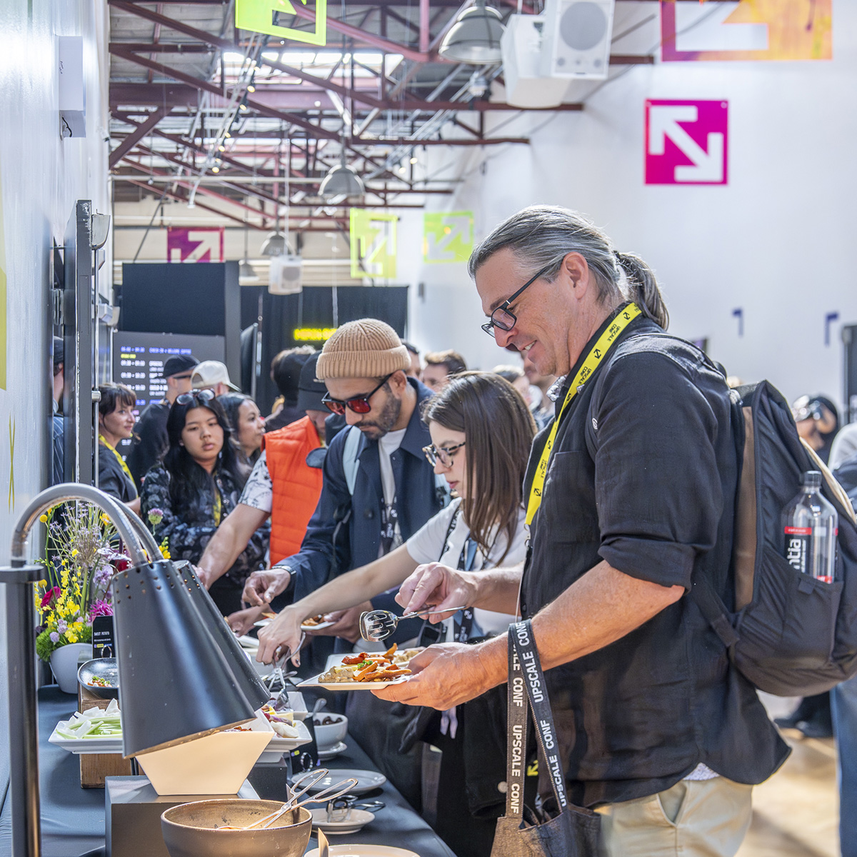 Conference Attendees Dining in a Third Space at The Midway San Francisco